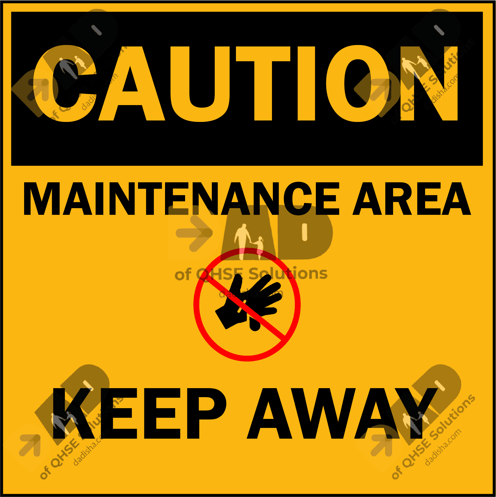 CAUTION MAINTENANCE AREA KEEP AWAY