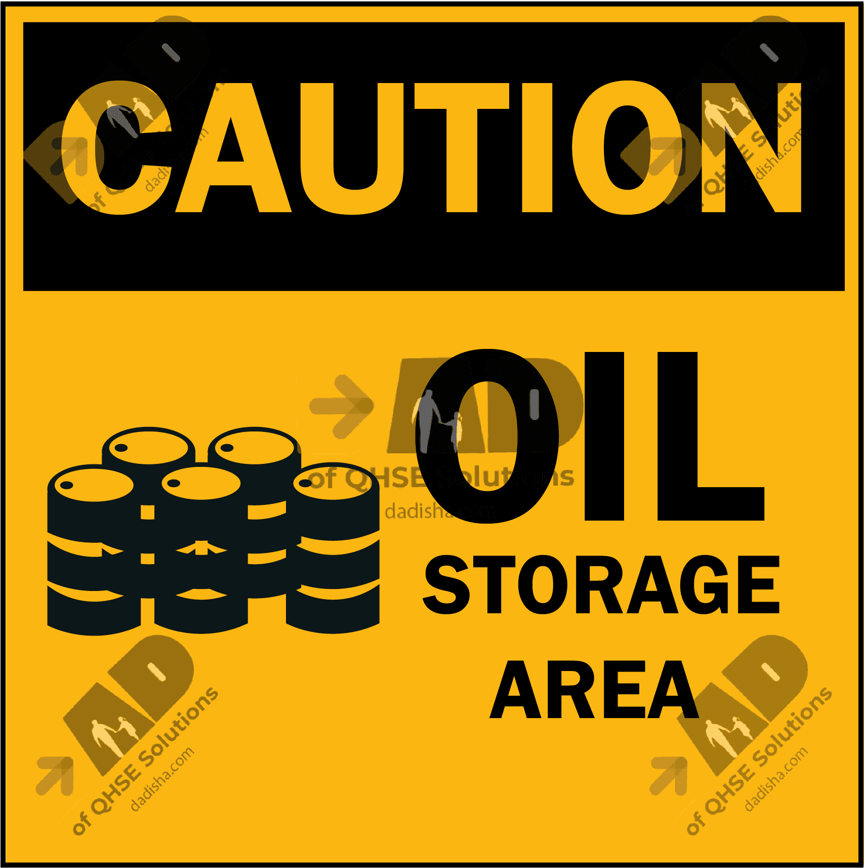 CAUTION OIL STORAGE AREA