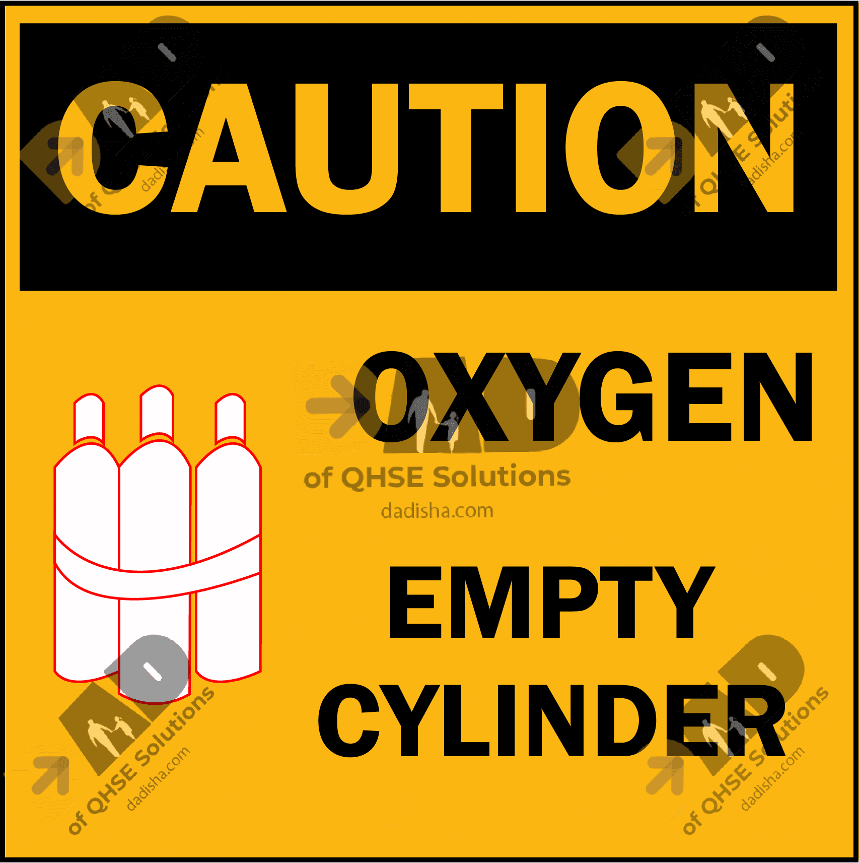 CAUTION OXYGEN EMPTY CYLINDER